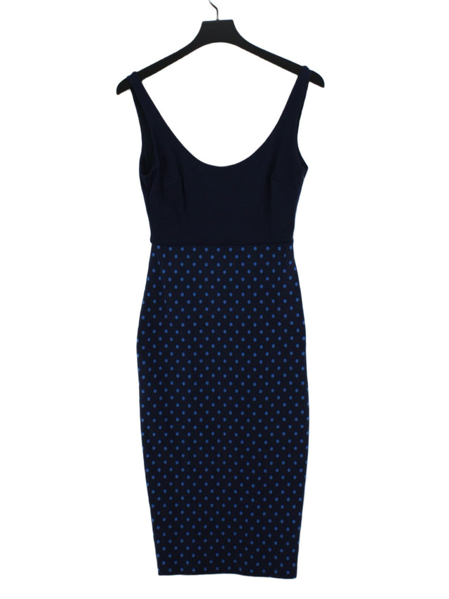 Trafaluc Women's Midi Dress M Blue Viscose with Elastane, Polyamide