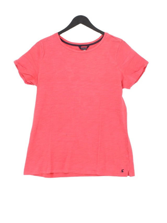 Joules Women's T-Shirt UK 14 Pink 100% Other