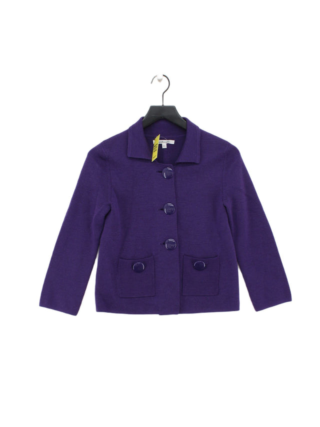 L.K. Bennett Women's Shirt S Purple Wool with Acrylic