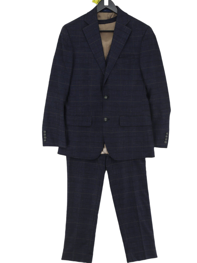 Moss Bros Men's Two Piece Suit Chest: 38 in Blue