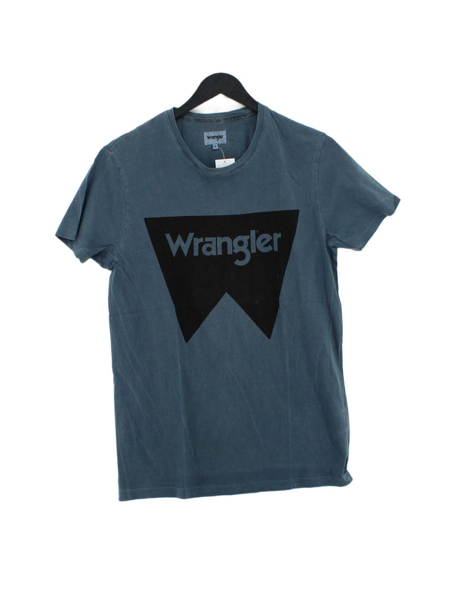 Wrangler Men's T-Shirt S Blue 100% Cotton