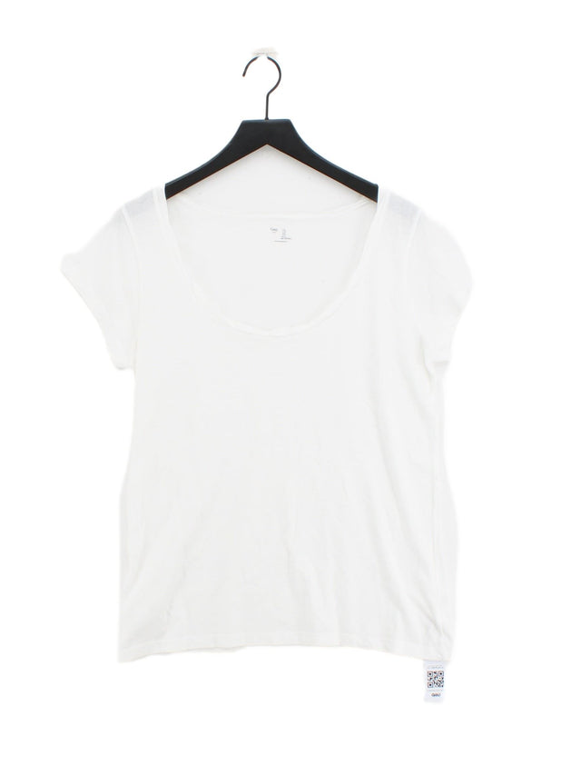 Gap Women's T-Shirt L White 100% Cotton