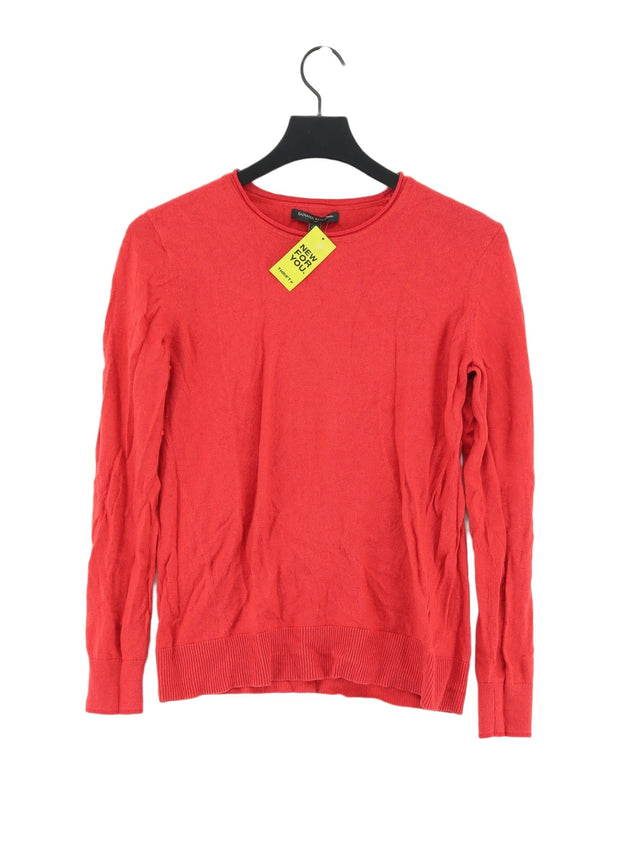 Banana Republic Women's Top M Red Cotton with Cashmere, Lyocell Modal