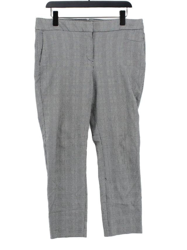 Adrienne Vittadini Women's Suit Trousers UK 16 Grey Rayon with Viscose