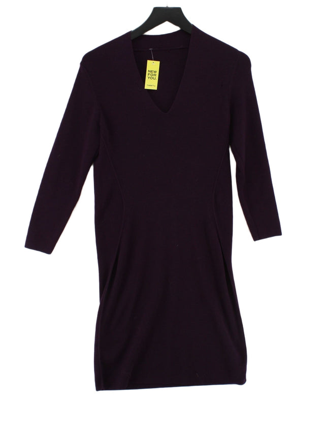 Jaeger Women's Midi Dress M Purple 100% Wool