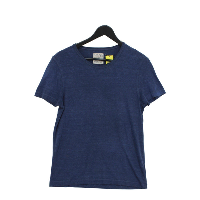 Burton Men's T-Shirt S Blue Polyester with Cotton, Viscose