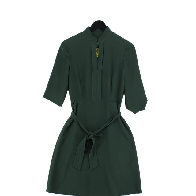 Hobbs Women's Midi Dress UK 8 Green 100% Polyester