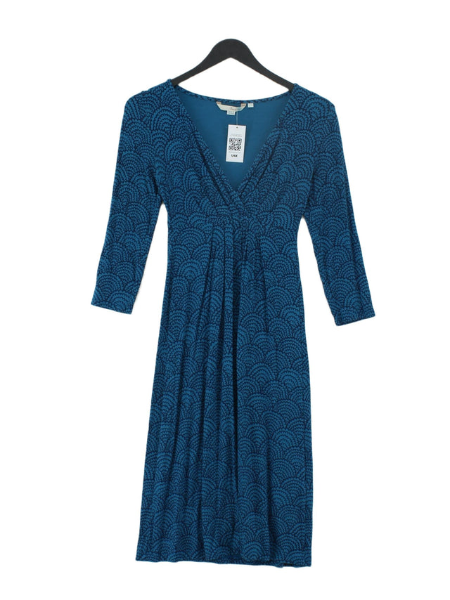 Boden Women's Midi Dress UK 6 Blue Viscose with Elastane