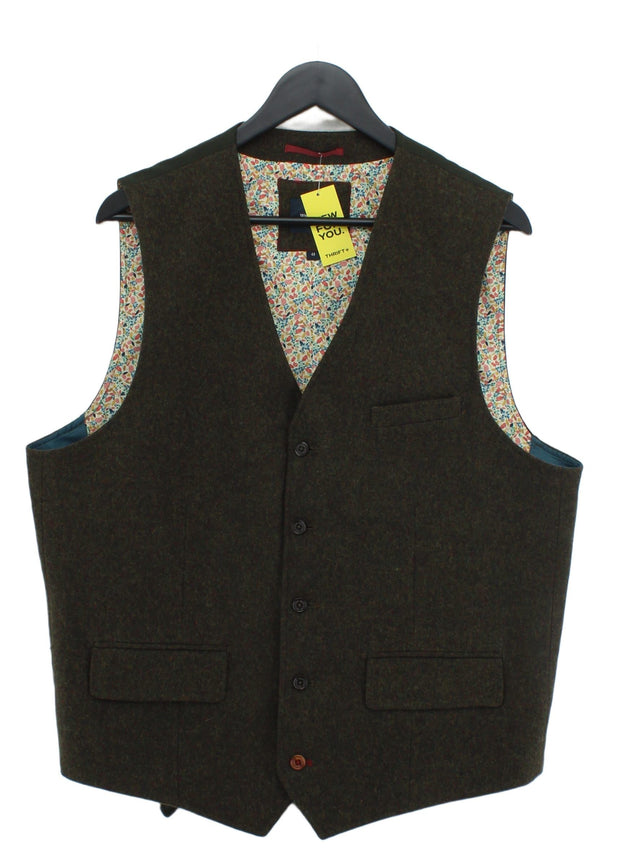 White Stuff Men's Coat Chest: 44 in Green 100% Polyester