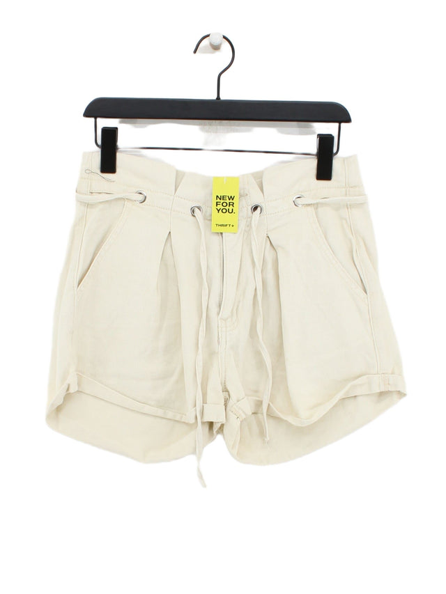 In The Style Women's Shorts UK 8 Cream 100% Cotton