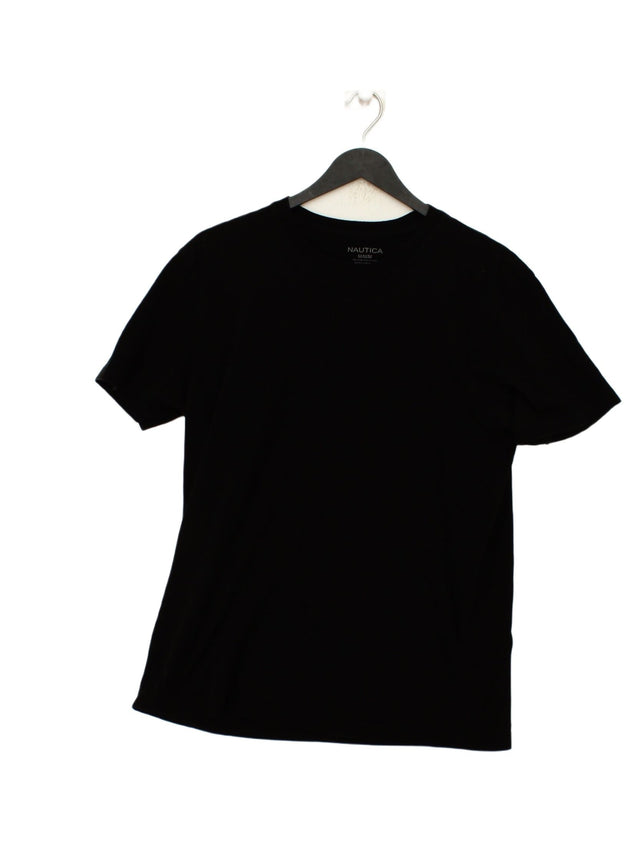 Nautica Men's T-Shirt M Black 100% Cotton