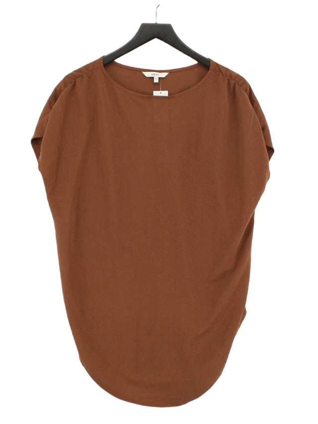 Next Women's Top M Brown Viscose with Polyester