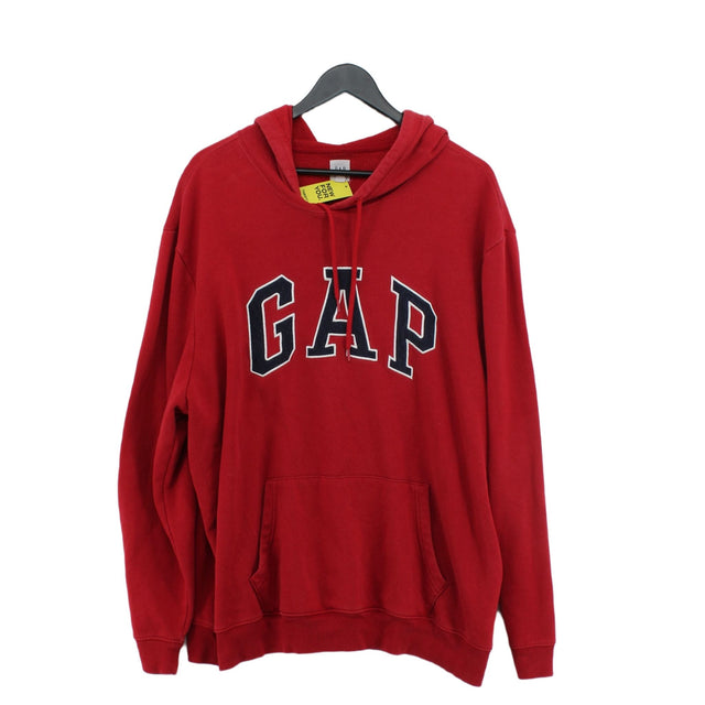 Gap Men's Hoodie XXL Red Cotton with Polyester