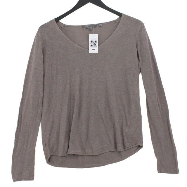 Vince Women's Top S Grey Linen with Rayon