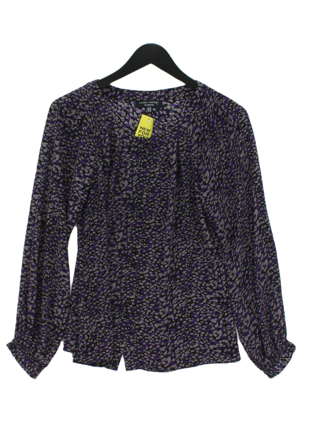 Laura Ashley Women's Blouse UK 12 Purple 100% Polyester