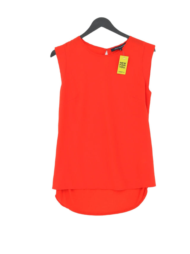 French Connection Women's Top S Red Polyester with Lyocell Modal