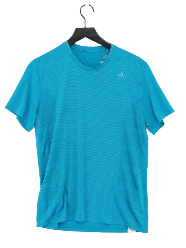 Adidas Men's T-Shirt L Blue 100% Other