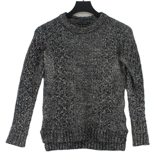 Theory Women's Jumper S Grey Cotton with Wool
