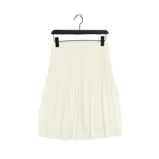 COS Women's Midi Skirt W 34 in Cream Polyester with Elastane