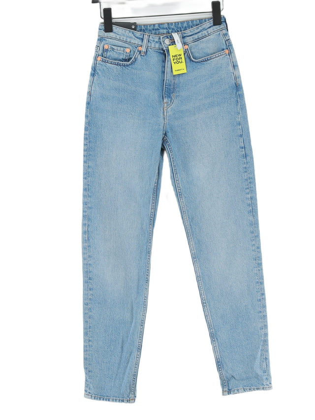 Weekday Women's Jeans W 26 in Blue Cotton with Elastane