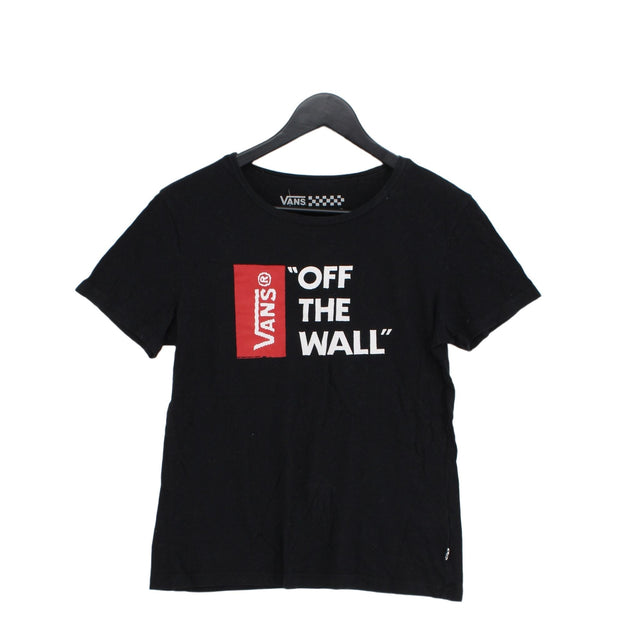 Vans Women's T-Shirt M Black 100% Cotton