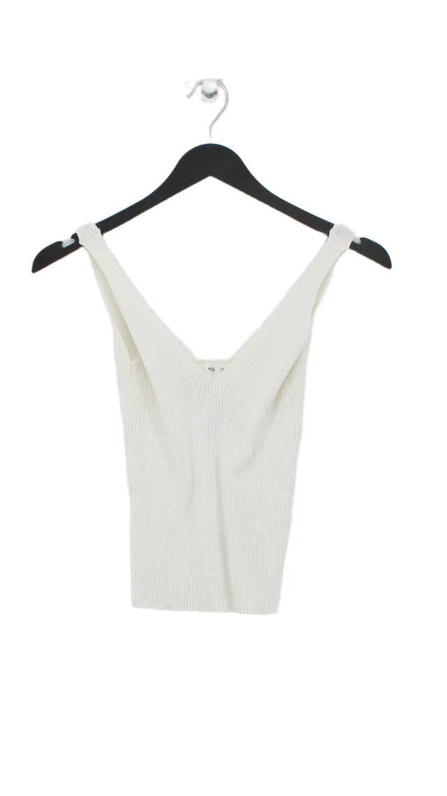 MNG Women's T-Shirt XXS White 100% Other