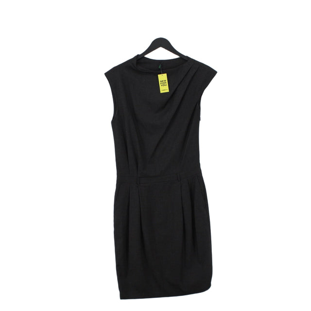 Stile Benetton Women's Midi Dress XS Black Polyester with Elastane, Viscose