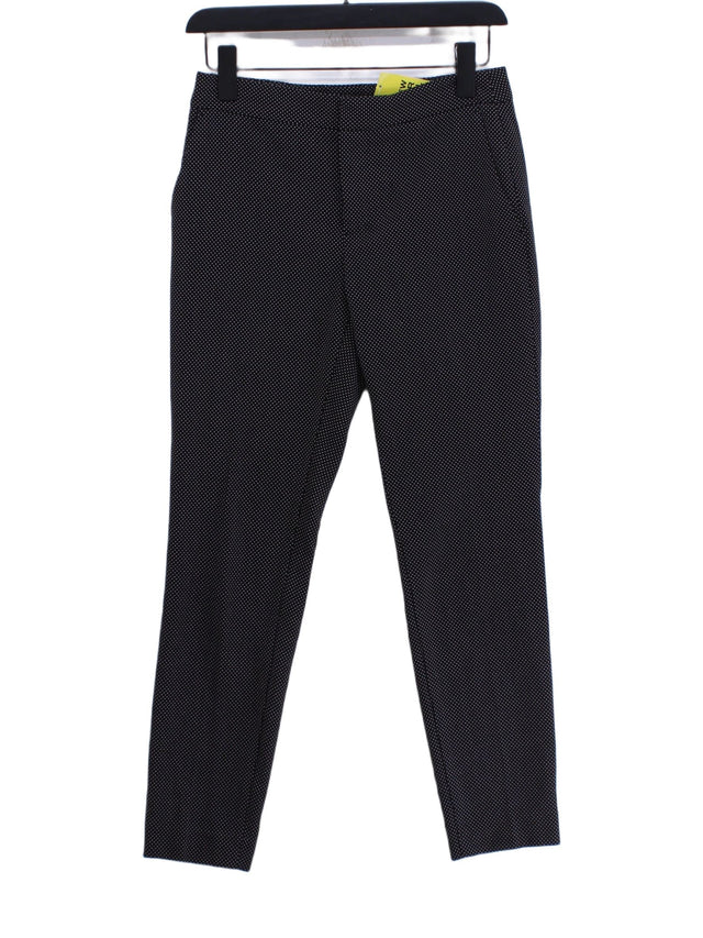 Zara Women's Trousers UK 6 Black Polyester with Elastane, Viscose