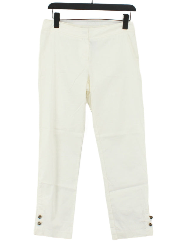 Sinéquanone Women's Trousers UK 10 Cream Cotton with Elastane