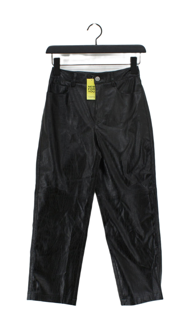 MNG Women's Trousers UK 4 Black Other with Polyester