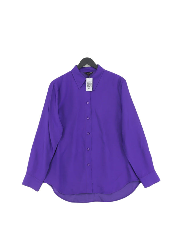 Massimo Dutti Women's Shirt M Purple Viscose with Polyamide