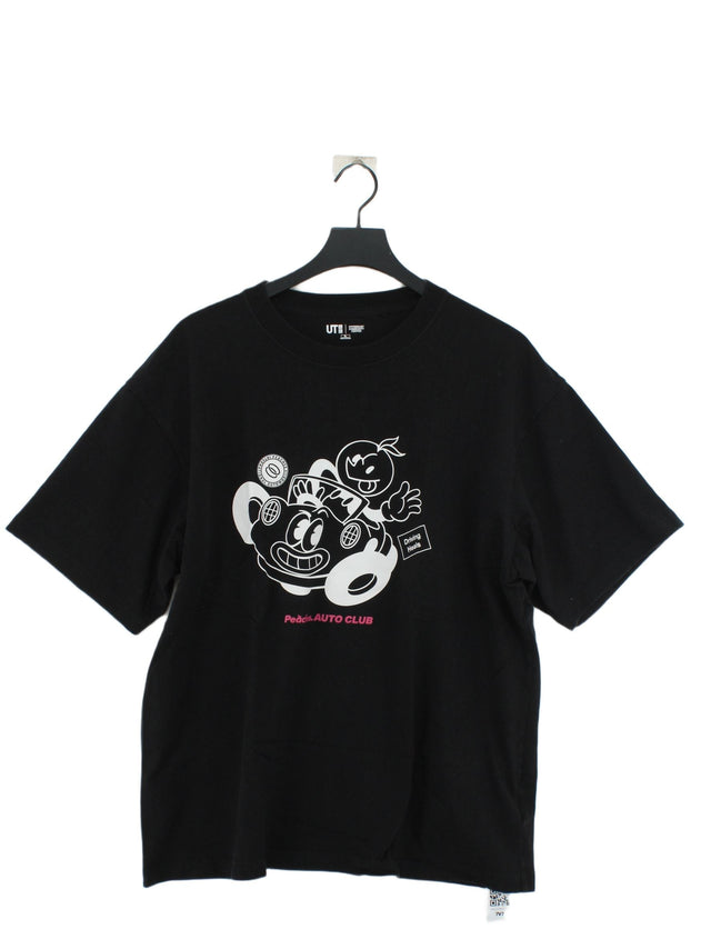 Uniqlo Women's T-Shirt XL Black 100% Cotton