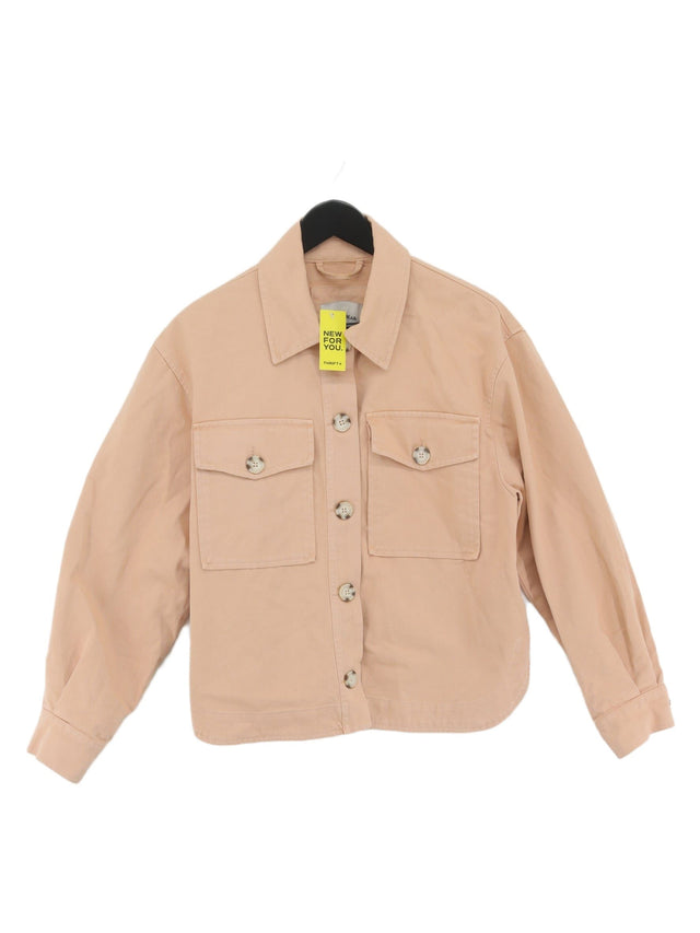 Pull&Bear Women's Jacket S Tan 100% Cotton