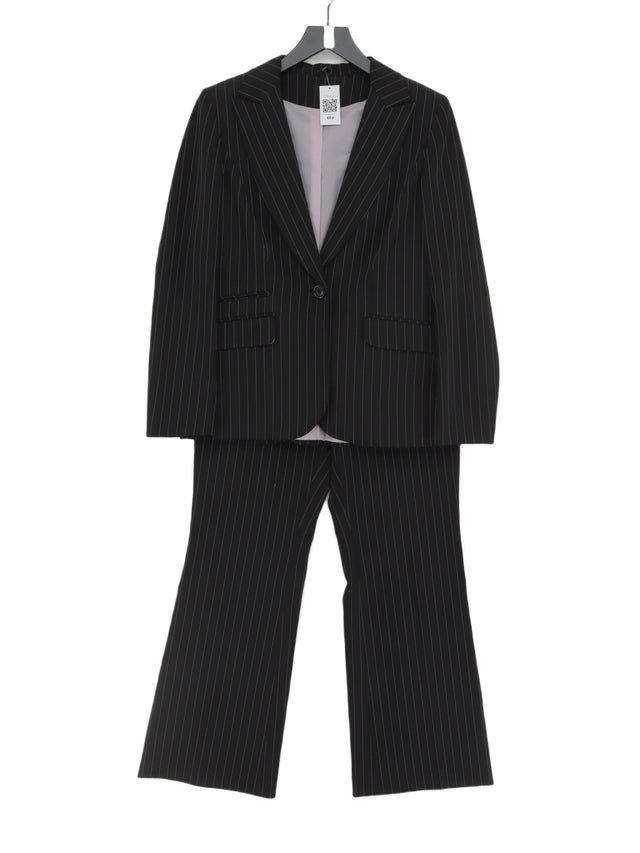 Bay Women's Two Piece Suit UK 14 Black Polyester with Elastane, Viscose
