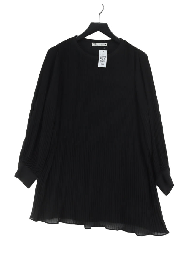 Zara Women's Midi Dress M Black 100% Polyester