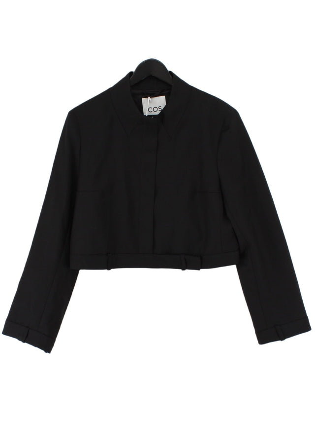 COS Women's Jacket UK 14 Black Wool with Viscose