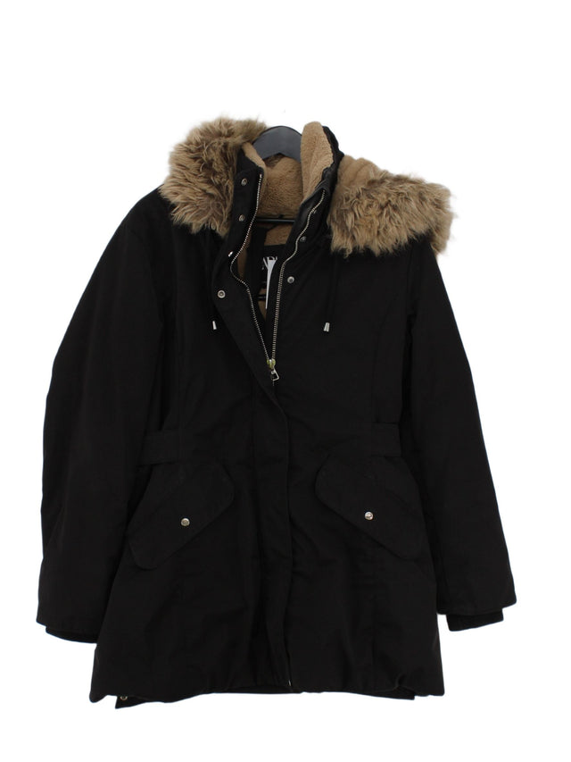 Zara Women's Coat XL Black 100% Polyester