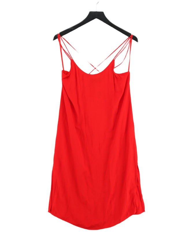 Motel Rocks Women's Midi Dress S Red 100% Viscose
