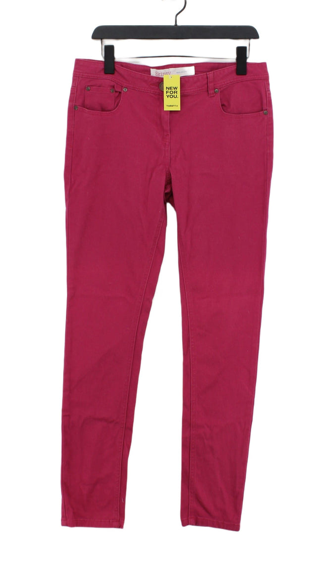 Next Women's Jeans UK 14 Pink Cotton with Elastane