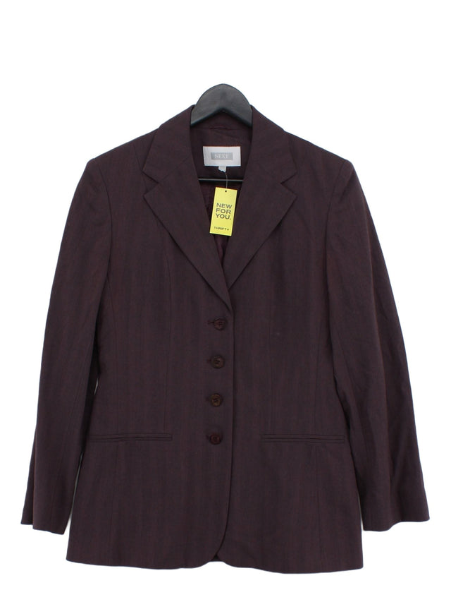 Next Women's Blazer UK 12 Purple Viscose with Polyester