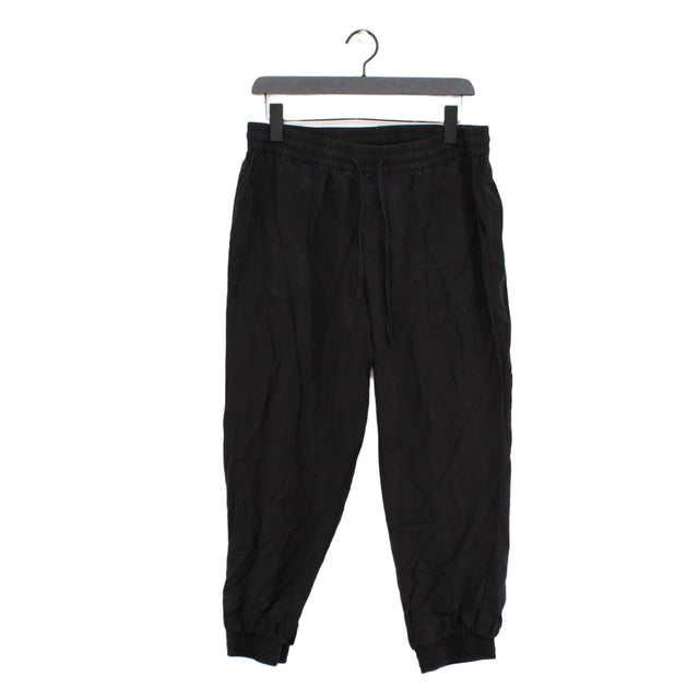 Hush Women's Trousers UK 12 Black 100% Lyocell Modal