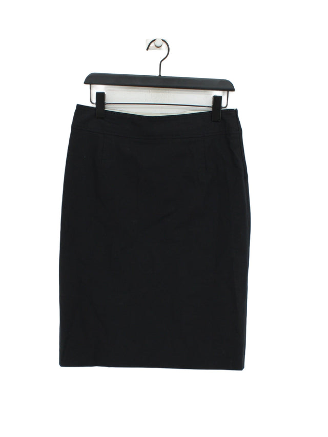 James Lakeland Women's Midi Skirt UK 14 Black Cotton with Elastane