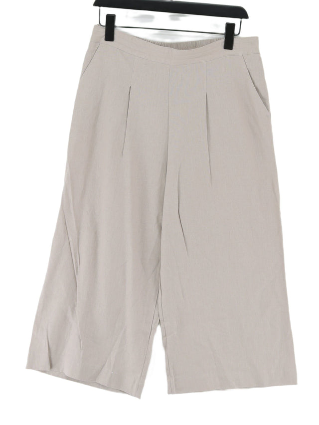 Bonmarche Women's Trousers UK 12 Tan Linen with Viscose