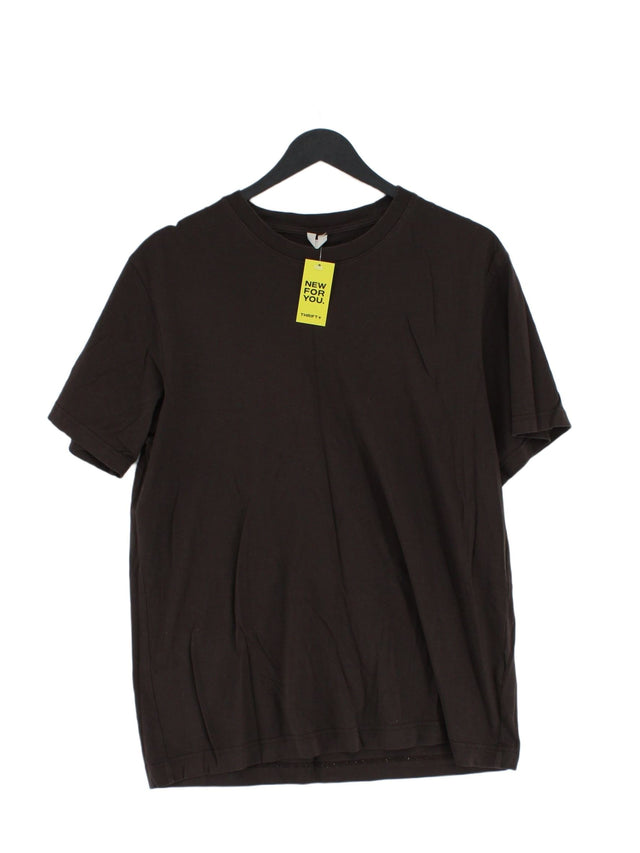 Arket Men's T-Shirt M Brown 100% Cotton