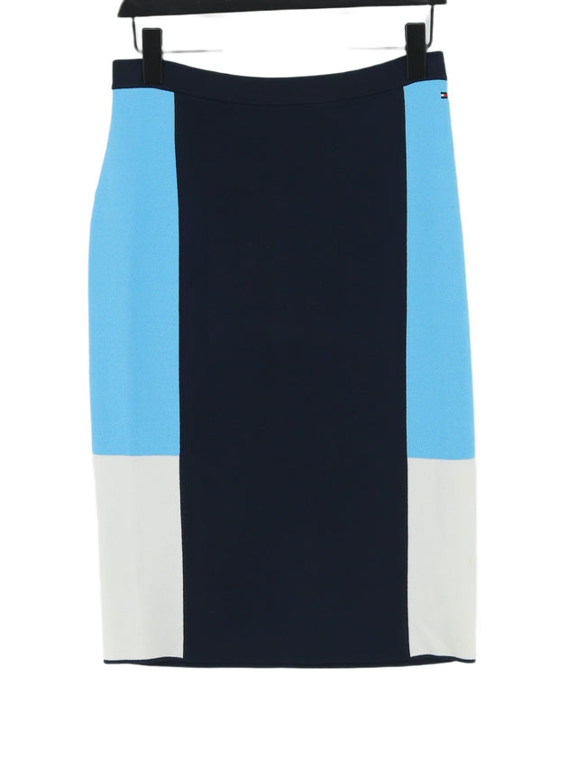 Tommy Hilfiger Women's Midi Skirt L Blue Viscose with Polyamide