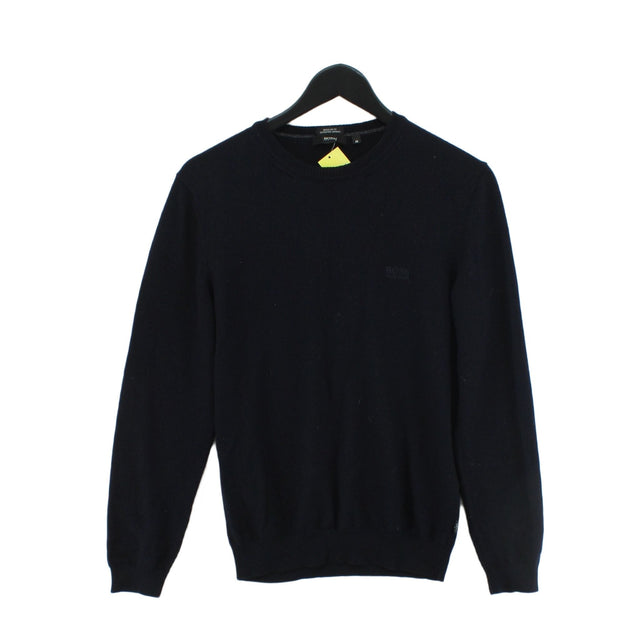 Boss Men's Jumper M Blue 100% Wool