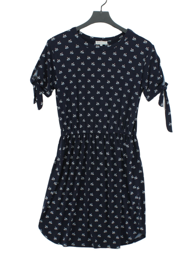 Warehouse Women's Mini Dress UK 10 Blue Polyester with Elastane