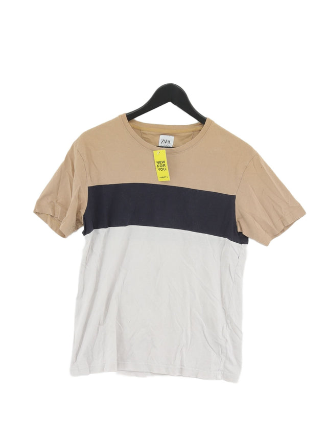 Zara Men's T-Shirt S Multi 100% Cotton