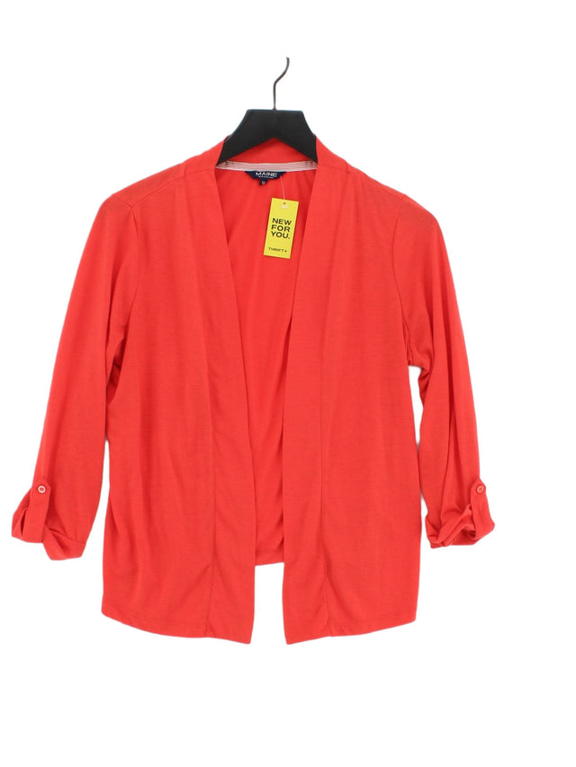 Maine Women's Cardigan UK 14 Red Polyester with Viscose