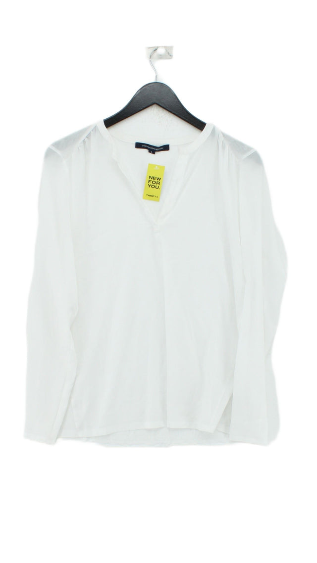 French Connection Women's Top L White 100% Polyester